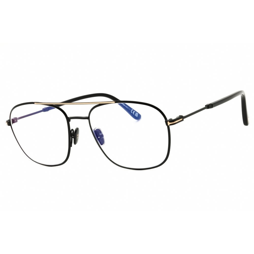 Tom Ford FT5830 Eyeglasses Black Metal Oval